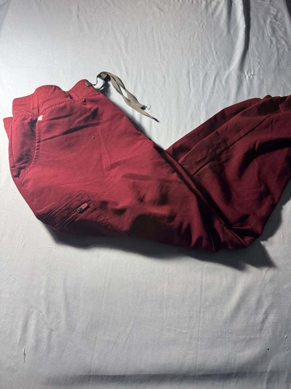 Figs Scrub Jogger Pants Size XL Red Technical